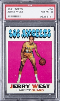 1971-72 Topps #50 Jerry West - PSA NM-MT 8